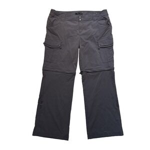 prAna Women's Convertible Hiking Outdoor Pants Grey Size 14, rip pants